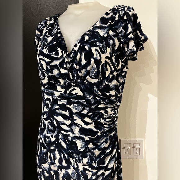 Lauren Ralph Lauren Faux Wrap Sheath Dress Size 12 - Picture 5 of 13